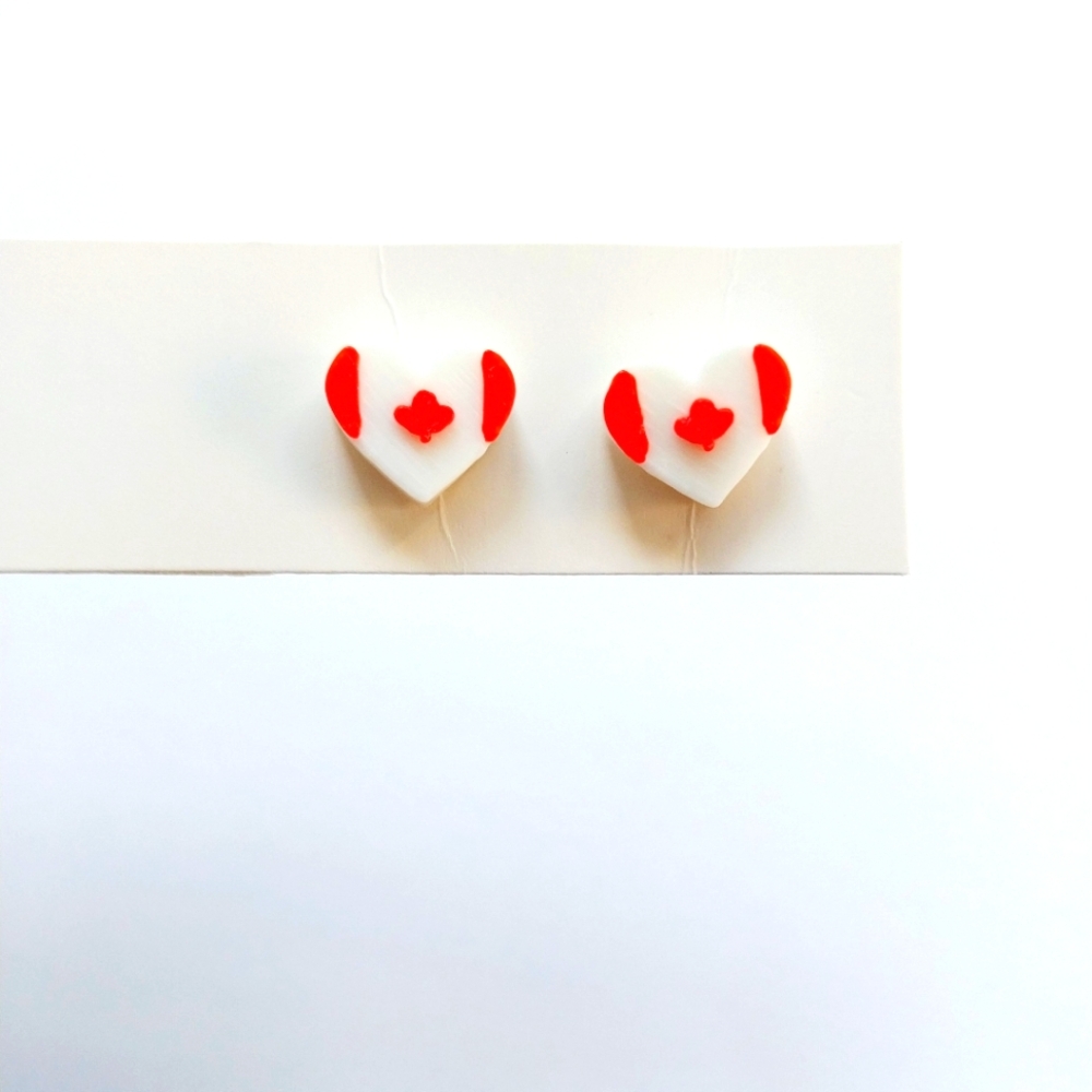 Canada Flag Earrings Studs